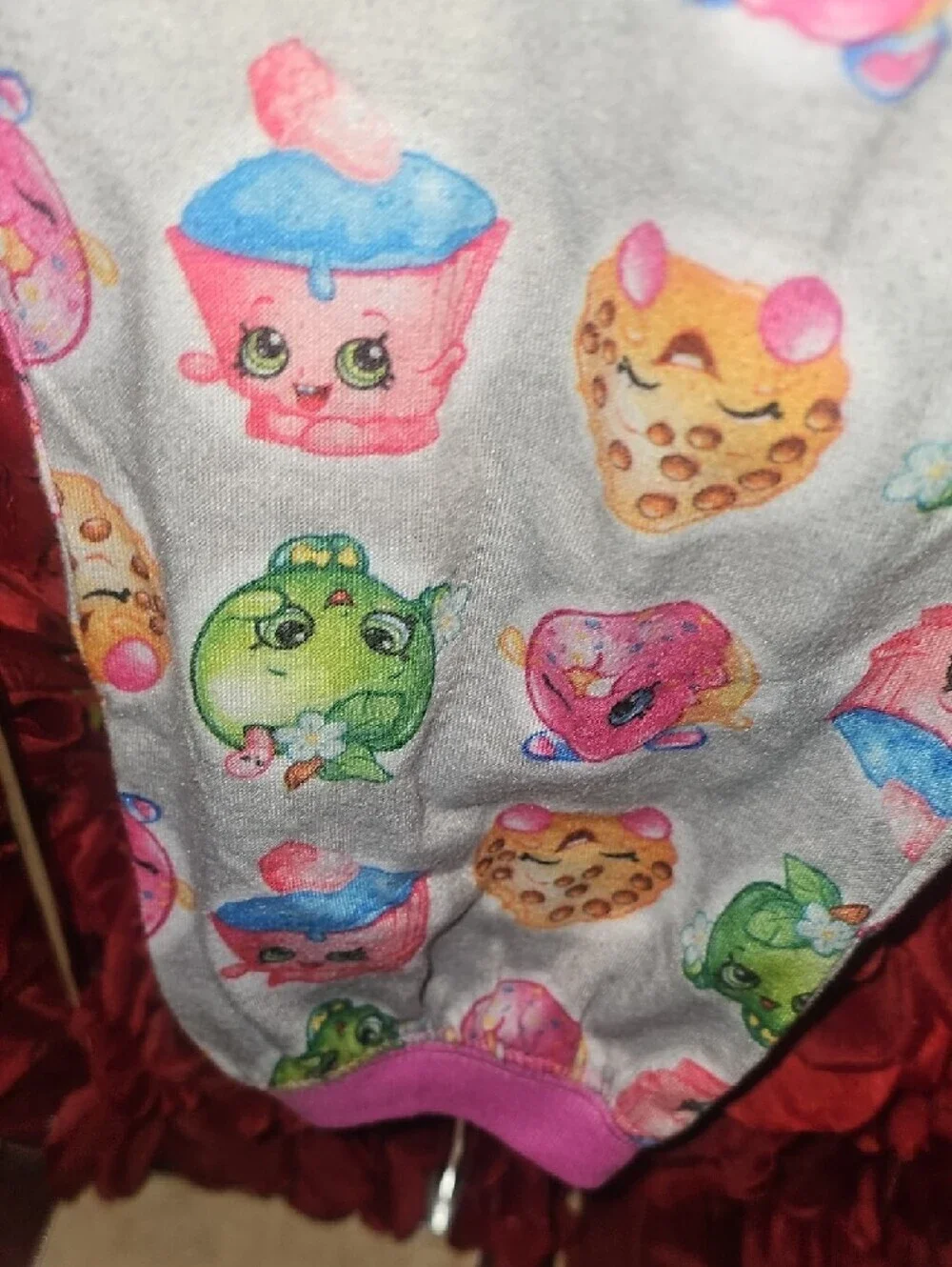 Shopkins Kids Gray Character Print Pajama Pants Size Large